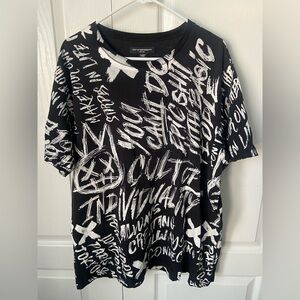 Cult of Individuality Black and White Graphic Tee